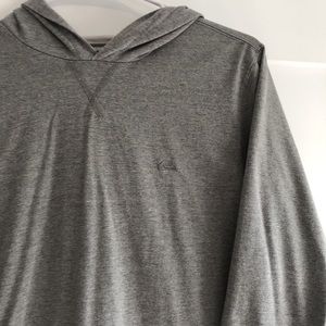 Quiksilver boys XL size 20 gray long sleeve t shirt light weight hoodie